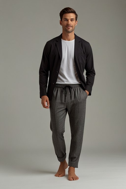 Nightwear, Luxury Satin Pajama Set – Black Benjima