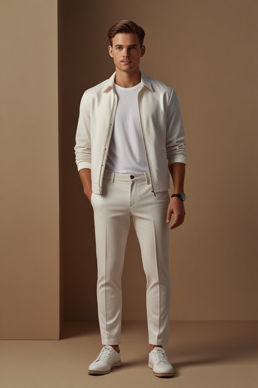 Coat, Relaxed Formal – White Benjima - Image 3