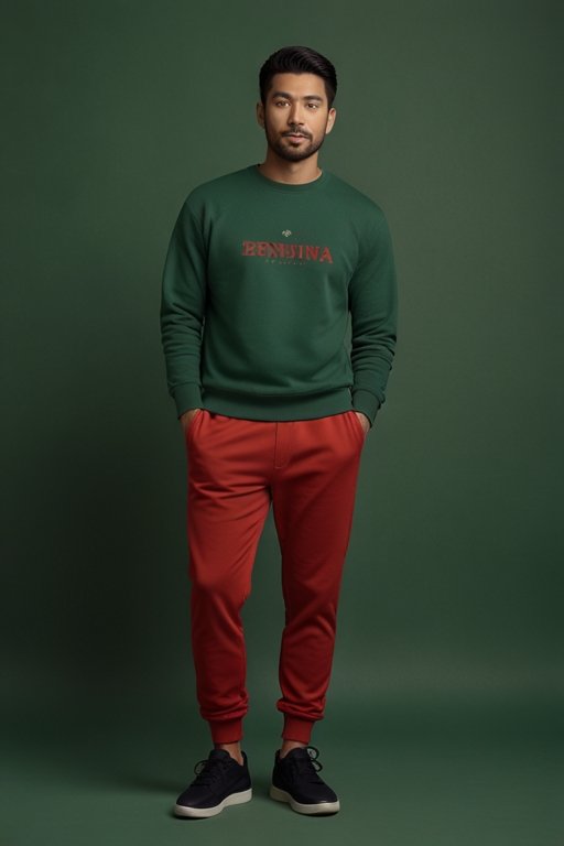 Sweatshirt, Premium Fleece Crewneck – Red Green Benjima