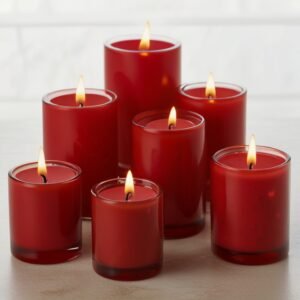 Benjima Red Votive Candles – Warm Glow, Timeless Elegance