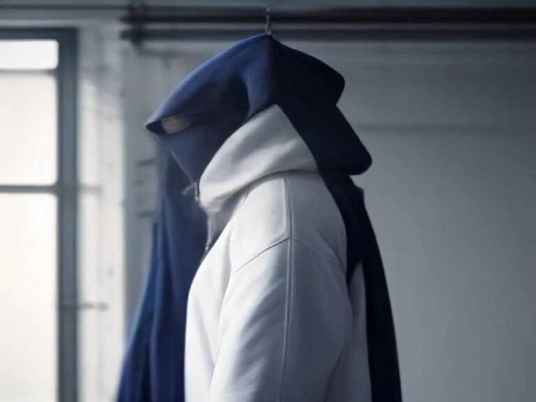 Sports training jacket hanging on display