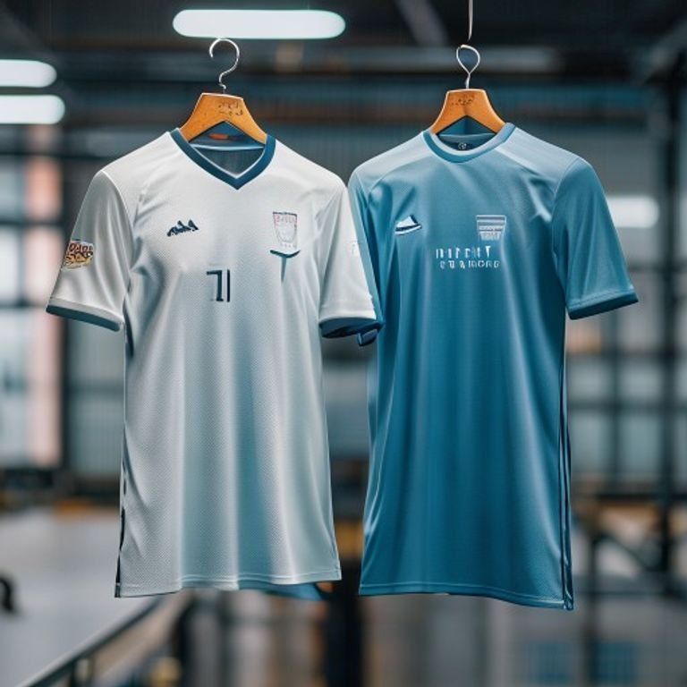 Comparison of sublimated and screen printed soccer jersey graphics.