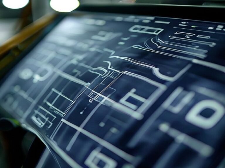 Digital garment design pattern on screen