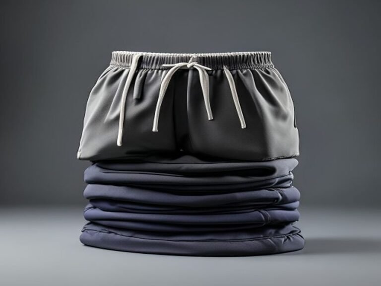 Stack of athletic football shorts
