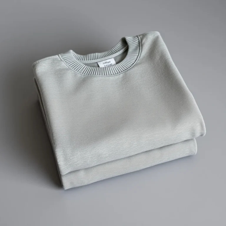 {color} brushed cotton fleece crew neck sweatshirt made by Benjima
