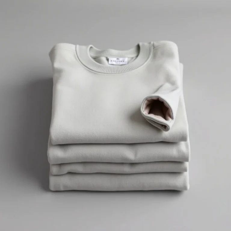 {color} brushed cotton fleece crew neck sweatshirt made by Benjima