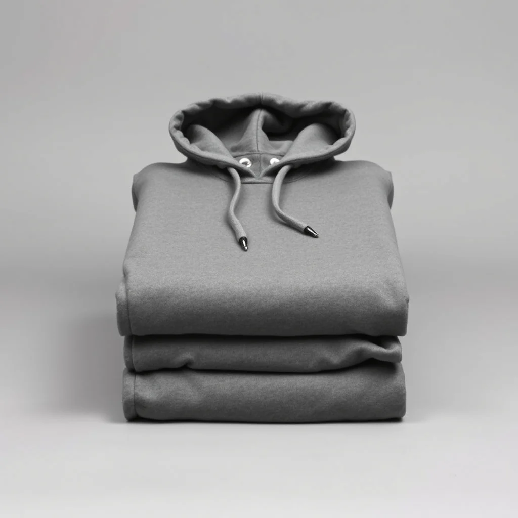 {color} brushed cotton fleece pullover hoodie made by Benjima