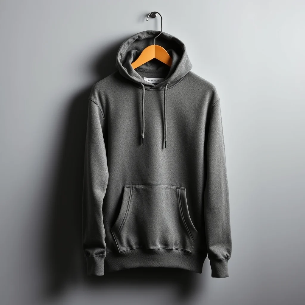{color} brushed cotton fleece pullover hoodie made by Benjima