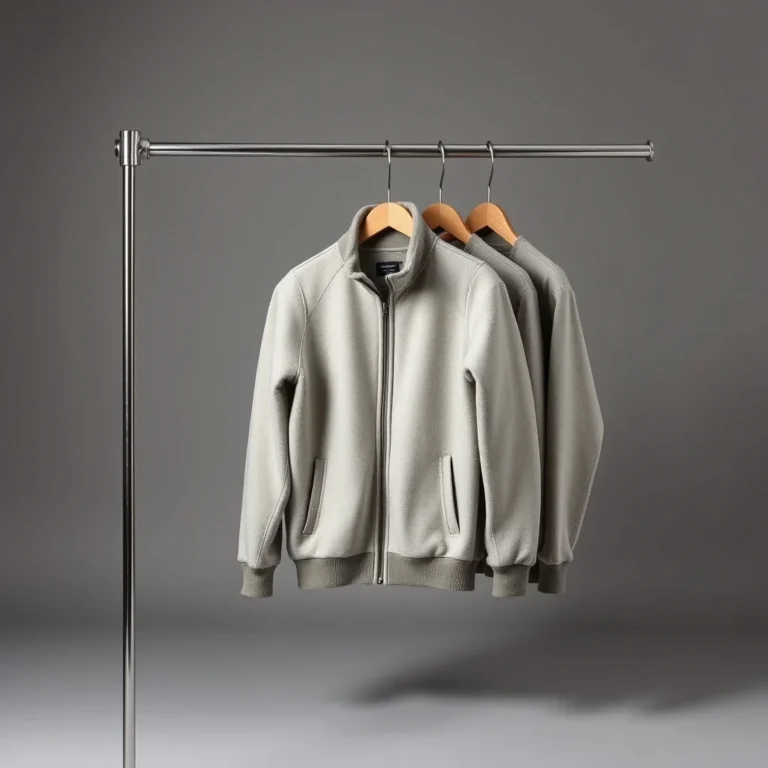 {color} brushed cotton fleece zip front jacket made by Benjima