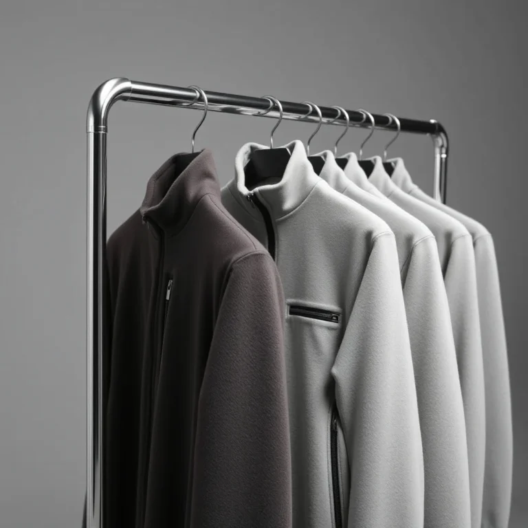 {color} brushed cotton fleece zip front jacket made by Benjima