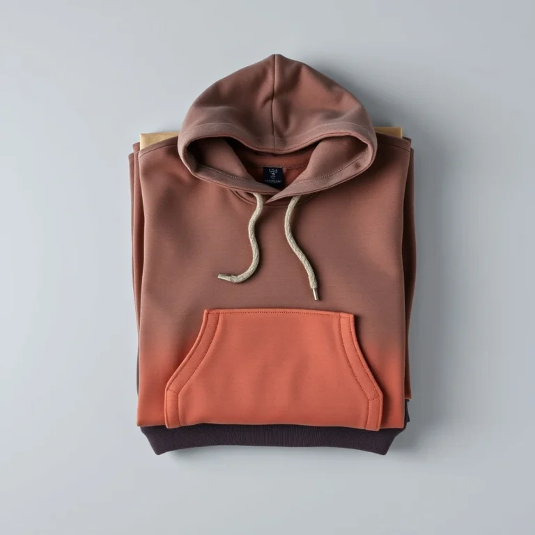 {color} french terry pullover hoodie made by Benjima