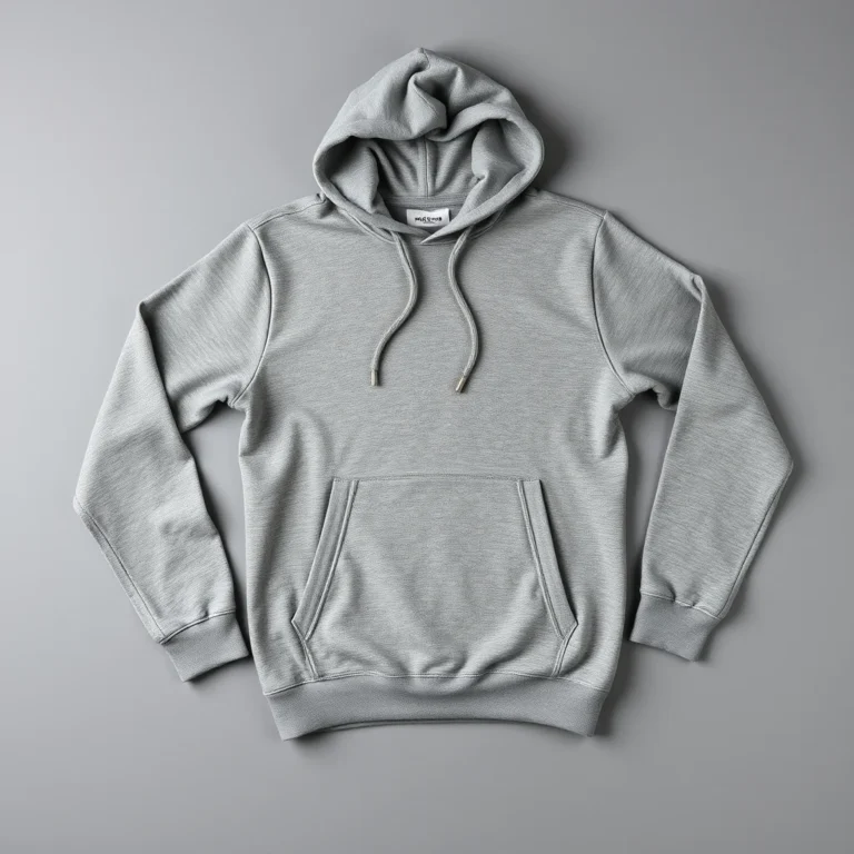 {color} french terry pullover hoodie made by Benjima
