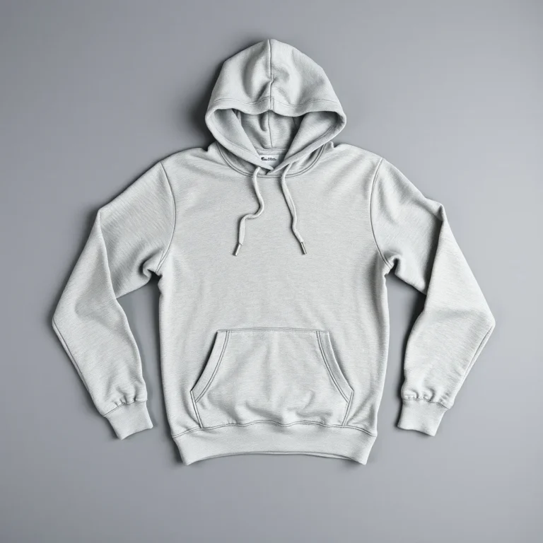 {color} french terry pullover hoodie made by Benjima
