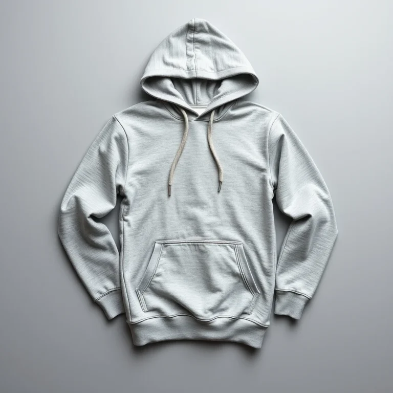 {color} french terry pullover hoodie made by Benjima