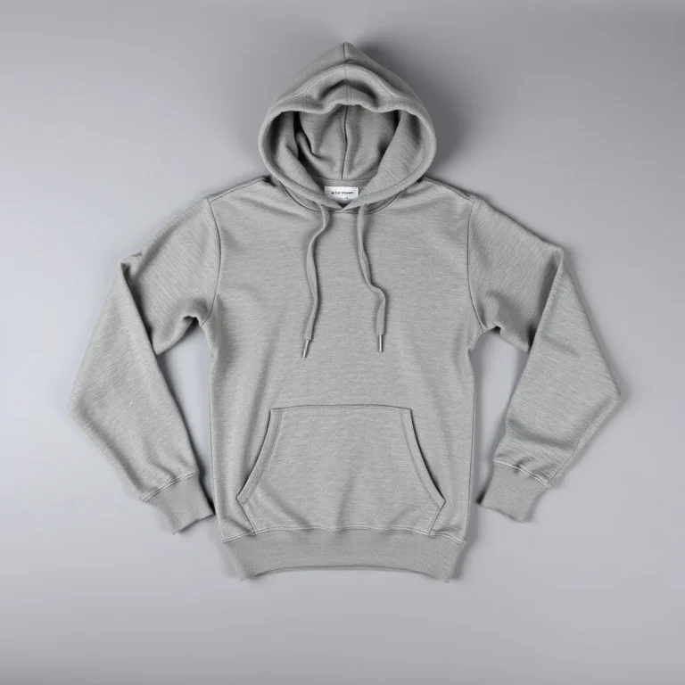 {color} french terry pullover hoodie made by Benjima
