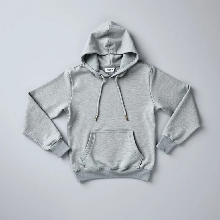 {color} french terry pullover hoodie made by Benjima