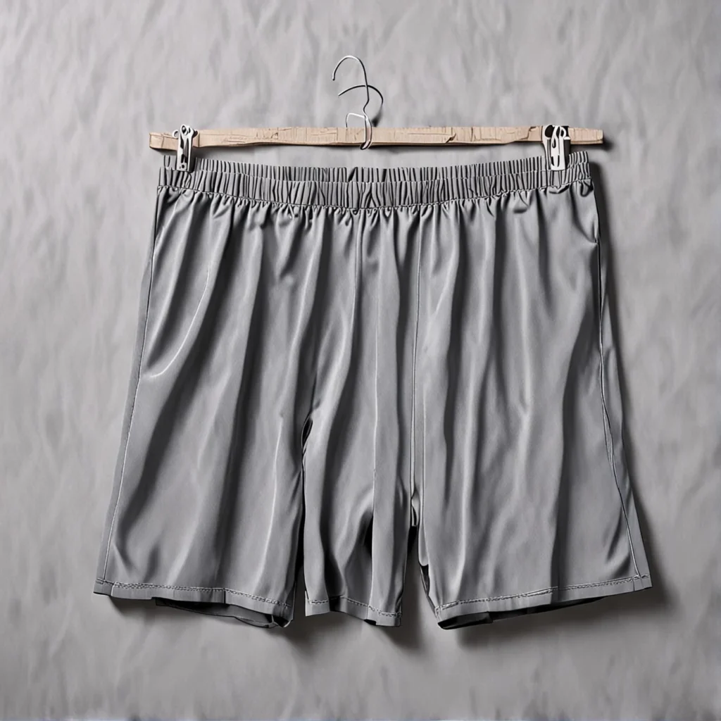 A pair of high-performance football training shorts laid flat.
