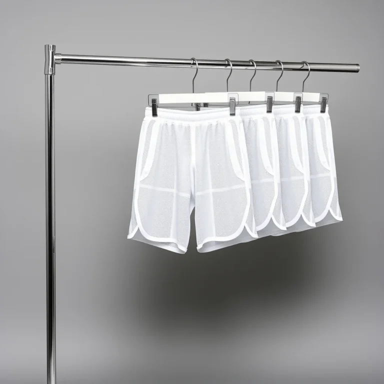 {color} moisture wicking polyester mesh shorts made by Benjima