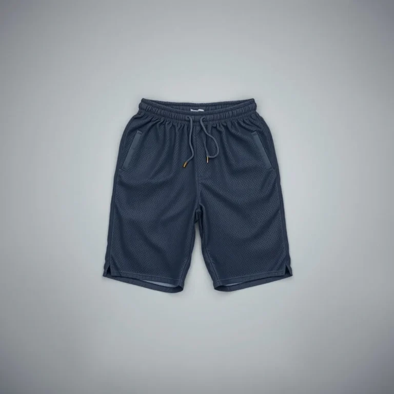 {color} moisture wicking polyester mesh shorts made by Benjima