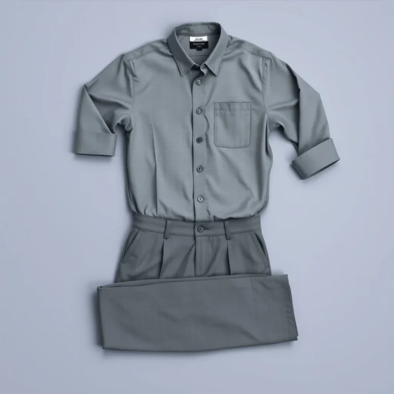 {color} moisture wicking polyester mesh two piece corporate uniform set made by Benjima