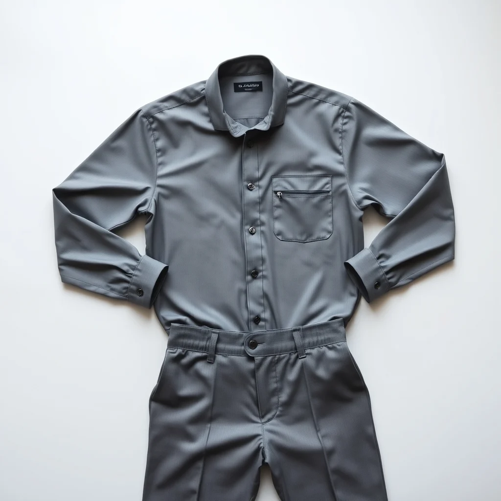 {color} moisture wicking polyester mesh two piece corporate uniform set made by Benjima
