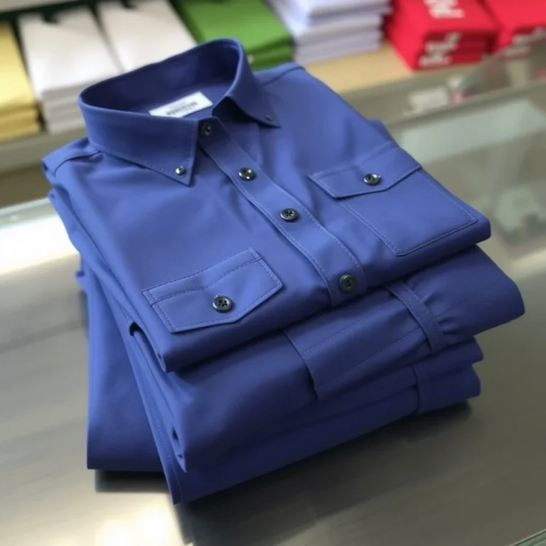 {color} moisture wicking polyester mesh two piece corporate uniform set made by Benjima