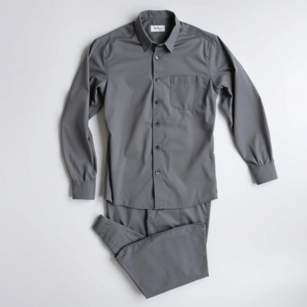{color} moisture wicking polyester mesh two piece corporate uniform set made by Benjima