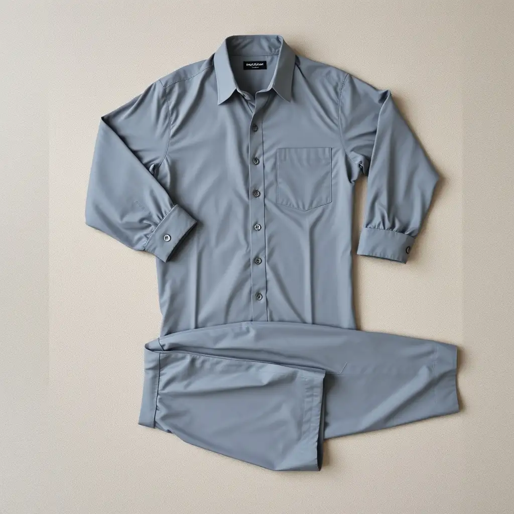 {color} moisture wicking polyester mesh two piece corporate uniform set made by Benjima