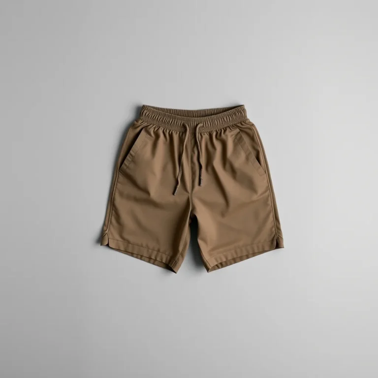 {color} polyester interlock shorts made by Benjima