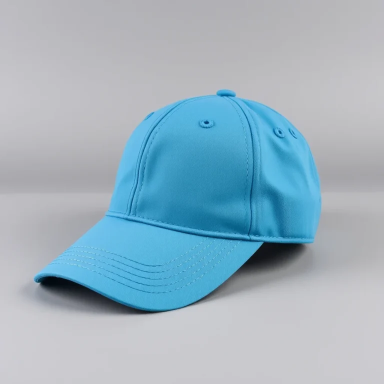 {color} polyester interlock six panel cap made by Benjima