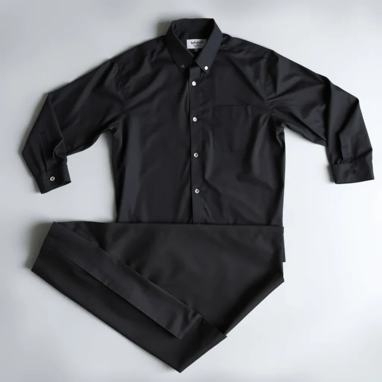 {color} polyester interlock two piece corporate uniform set made by Benjima