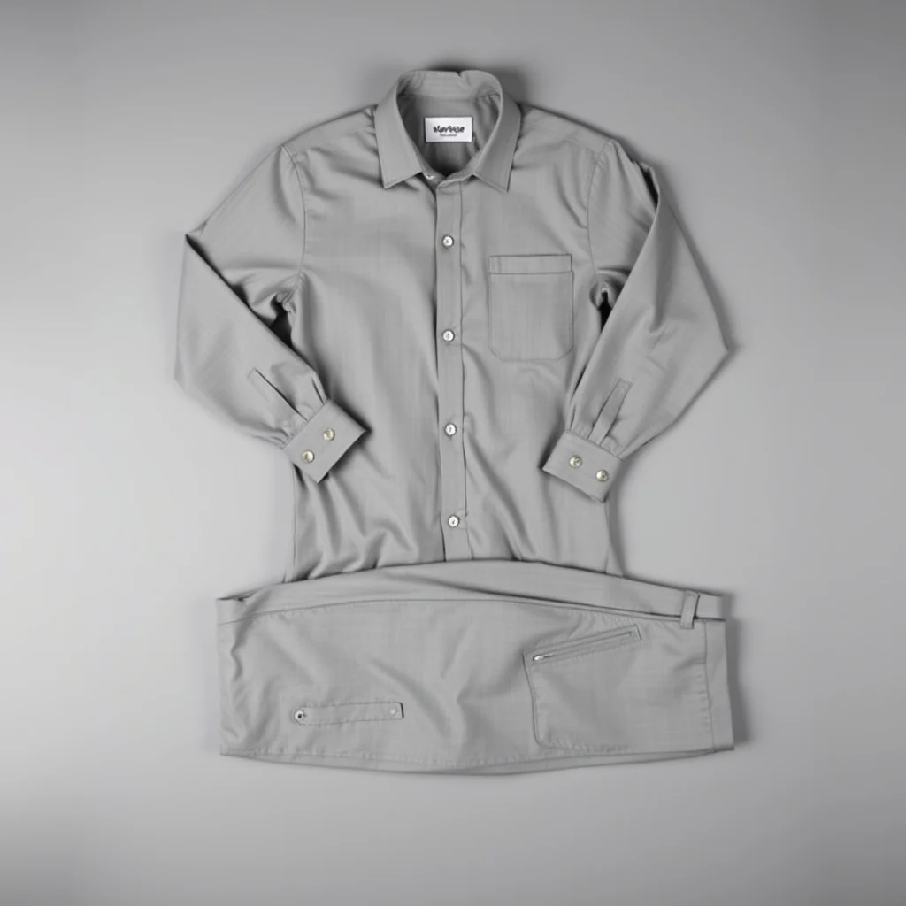 {color} polyester interlock two piece corporate uniform set made by Benjima