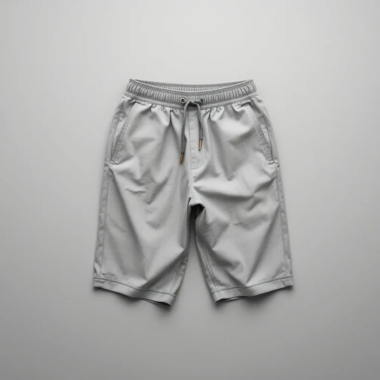 {color} premium fabric shorts made by Benjima