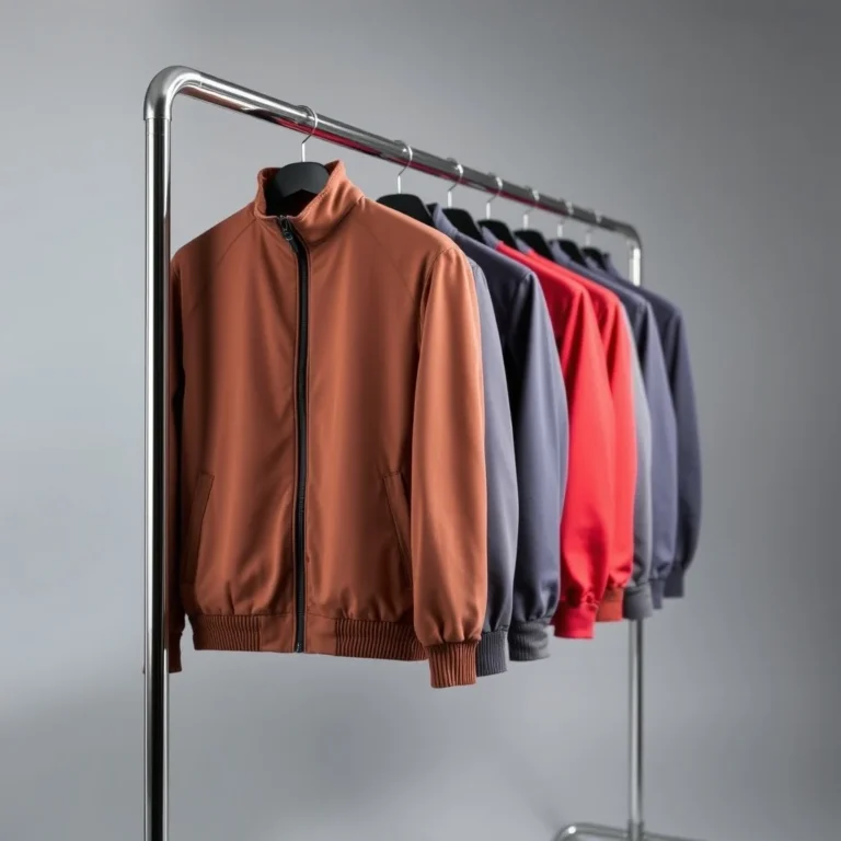 {color} premium fabric zip front jacket made by Benjima