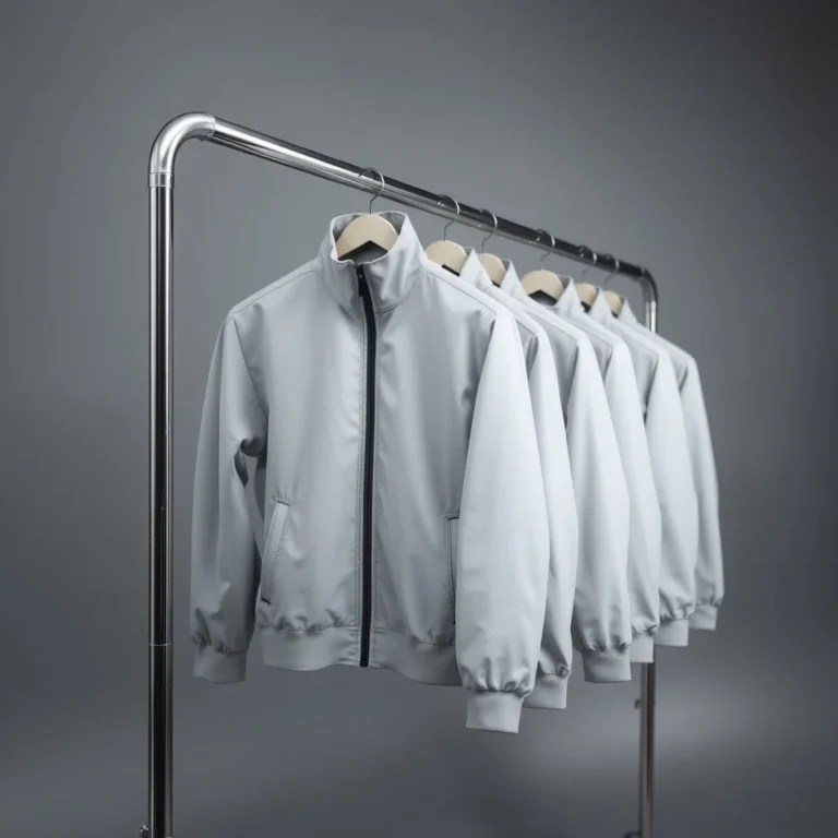 {color} premium fabric zip front jacket made by Benjima