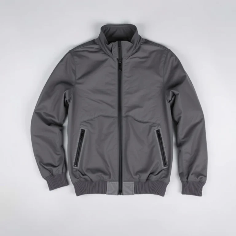 {color} premium fabric zip front jacket made by Benjima