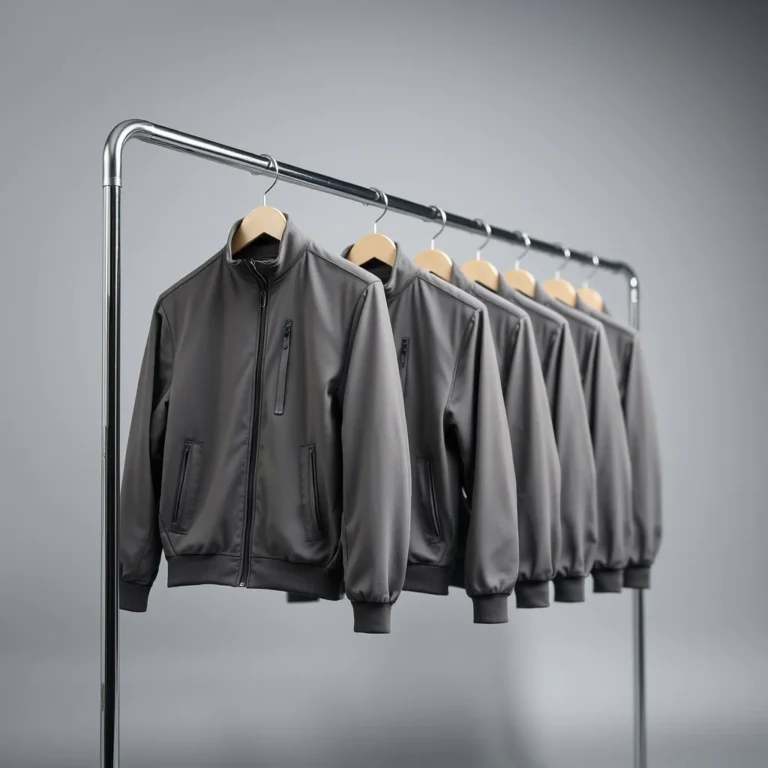 {color} premium fabric zip front jacket made by Benjima