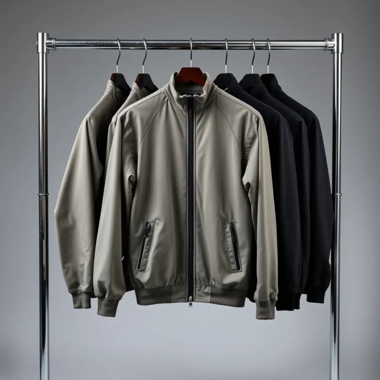 {color} premium fabric zip front jacket made by Benjima