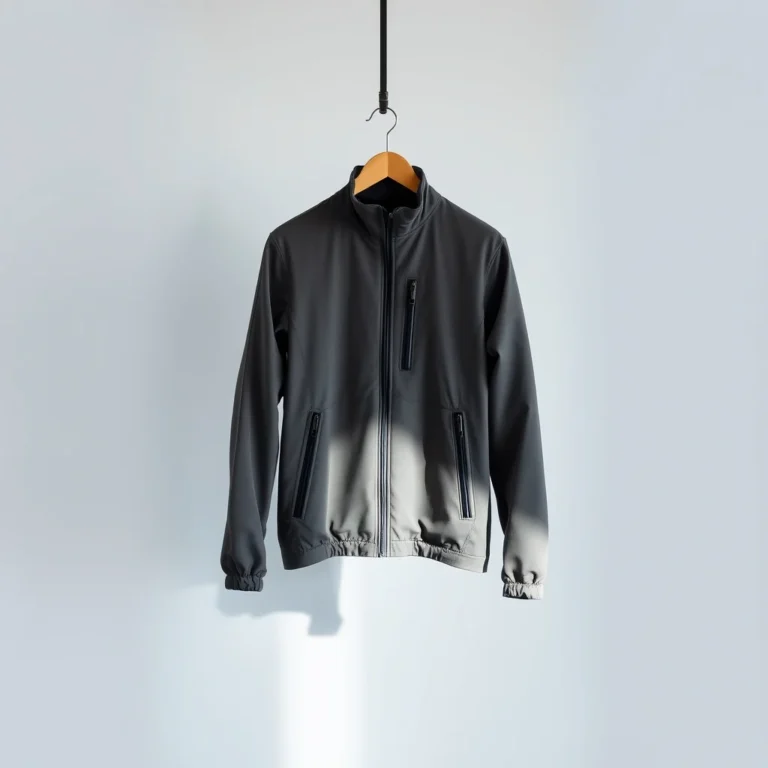 {color} softshell laminate zip front jacket made by Benjima