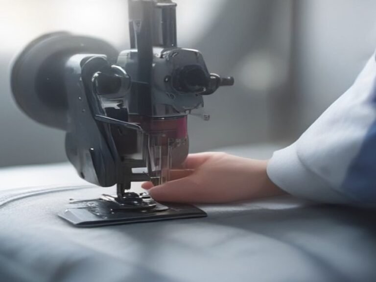 Industrial sewing machine detail