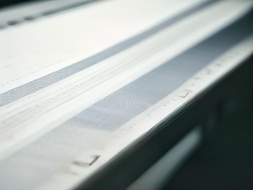 Digital garment patterns being checked against physical fabric swatches on a professional factory table.