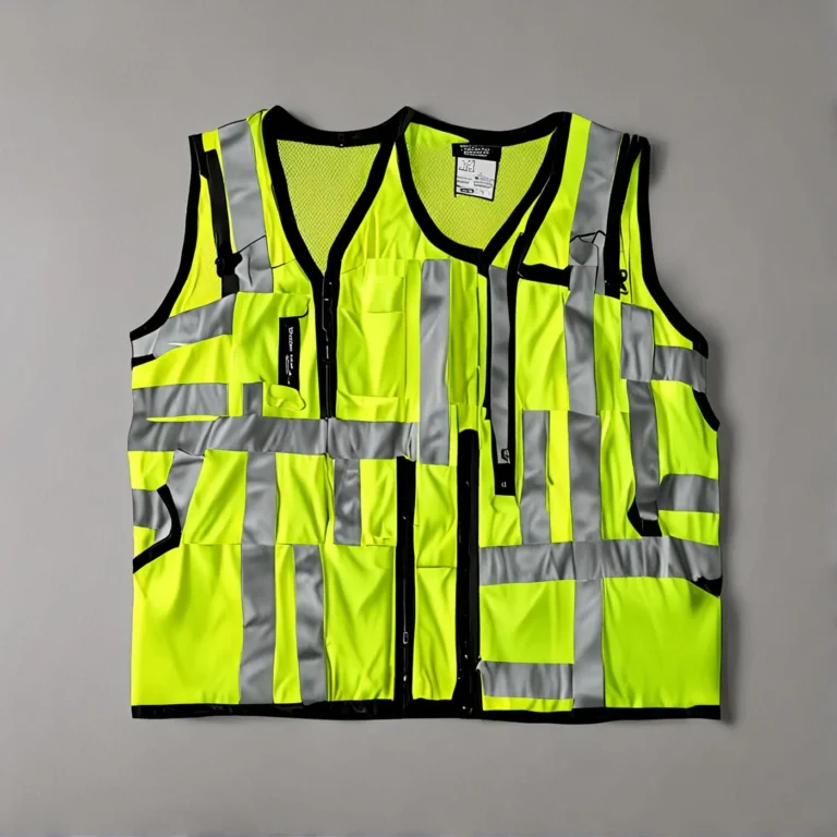 {color} moisture wicking polyester mesh high visibility safety vest made by Benjima