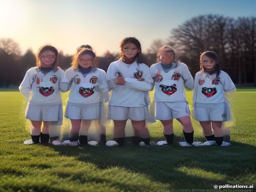 A youth soccer team wearing long sleeve jerseys on a frosty field with visible breath